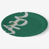 Assiettes En Carton Élégante classe verte de 2025 Graduation Party (Angle)