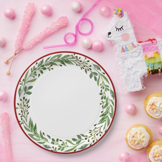 Assiettes En Carton Élégante Courbe De Vacances Simples De Saison (Fête)