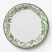 Assiettes En Carton Élégante Courbe De Vacances Simples De Saison (Devant)