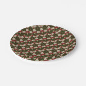 Assiettes En Carton Élégante couronne de Noël Kaleidoscope Star Green (Angle)