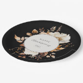 Assiettes En Carton Élégante couronne florale de automne (Angle)