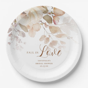 Assiettes En Carton Élégante douche de mariée florale botanique