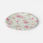 Assiettes En Carton Elégante douche de mariée rose (Angle)