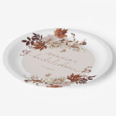 Assiettes En Carton Elégante douche nuptiale d'automne rustique (Angle)