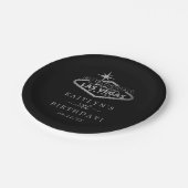 Assiettes En Carton Elégante fête d'anniversaire de Las Vegas (Angle)