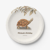 Assiettes En Carton Elégante fête d'anniversaire de Tortoise (Devant)
