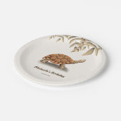 Assiettes En Carton Elégante fête d'anniversaire de Tortoise (Angle)