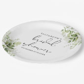 Assiettes En Carton Élégante Fête de Mariage Champêtre avec Végétation (Angle)