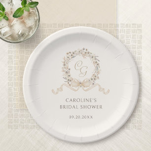 Assiettes En Carton Élégante Fête de Mariage d'Automne