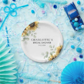 Assiettes En Carton Élégante Fête de Mariage Florale Tournesol (Fête)