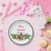 Assiettes En Carton Élégante fête de Noël avec Parties scintillant (Fête)