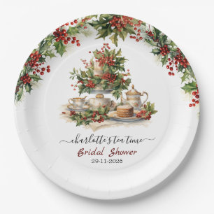 Assiettes En Carton Élégante Fête de Thé de Mariage de Noël