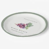 Assiettes En Carton Elégante Fête des mariées de feuillage de raisin a (Angle)