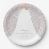 Assiettes En Carton Élégante Fête des mariées de mariée (Devant)