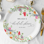 Assiettes En Carton Elégante Fête des mariées Fleur sauvage aquarelle<br><div class="desc">Laissez-vous tenter par la beauté vibrante de nos élégantes plaques de Fête des mariées Fleurs sauvages d'aquarelle, où un kaléidoscope de teintes danse dans une célébration de l'amour et de la splendeur de la nature. Ce design est un chef-d'oeuvre visuel, avec un éventail de fleurs sauvages peints dans des aquarelles...</div>