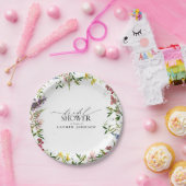 Assiettes En Carton Elégante Fête des mariées Fleur sauvage d'été (Fête)