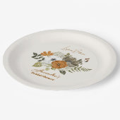 Assiettes En Carton Elégante Fête des mariées florale Boho (Angle)