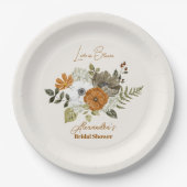 Assiettes En Carton Elégante Fête des mariées florale Boho (Devant)