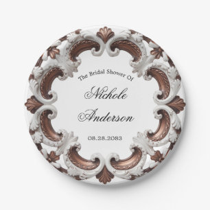 Assiettes En Carton Elégante Fête des mariées Mariage baroque