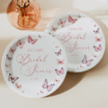 Assiettes En Carton Élégante Fête des mariées papillon rose doux<br><div class="desc">Il s'agit d'élégantes plaques en papier Fête des mariées Papillon rose pâle !</div>
