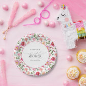 Assiettes En Carton Elégante Fête des mariées rose Aquarelle (Fête)