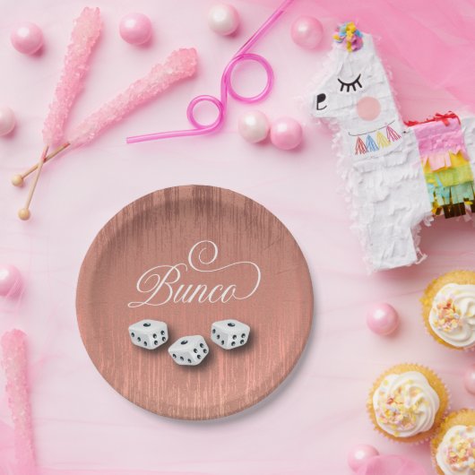Assiettes En Carton Élégante Fille Sparkle Dice Bunco Party (Fête)