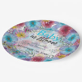 Assiettes En Carton Élégante Fleurs de Bohême Radiant Baby in Bloom (Angle)