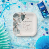 Assiettes En Carton Elégante Gold Green Sparkline Feuille Fête des mar (Fête)