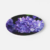 Assiettes En Carton Elégante hydrangée violette fleurie bleu pourpre (Angle)