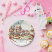 Assiettes En Carton Elégante Italie invitation Dîner Mariage en Italie (Fête)