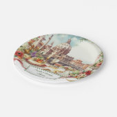 Assiettes En Carton Elégante Italie invitation Dîner Mariage en Italie (Angle)