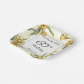 Assiettes En Carton Élégante jonquille jaune Floral 60e anniversaire (Angulaire)