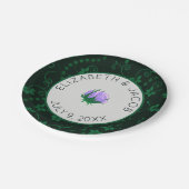 Assiettes En Carton Élégante Lavande Camellia Mariage (Angle)