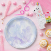 Assiettes En Carton Elégante Lilac Fleurs violettes Lumière Design (Fête)