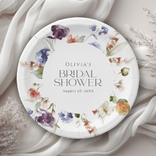 Assiettes En Carton Élégante Luxueuse Fête de Mariage Florale