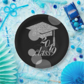 Assiettes En Carton Élégante Parties scintillant d'argent, classe 2019 (Fête)