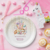 Assiettes En Carton Élégante parties scintillant de mariage personnali (Fête)