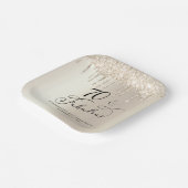 Assiettes En Carton Elégante Parties scintillant d'or 70e fête d'anniv (Angulaire)