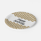 Assiettes En Carton Elégante Parties scintillant d'or Faux Grilles Noë (Angle)