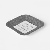 Assiettes En Carton Élégante Parties scintillant en argent Noms de la  (Angulaire)