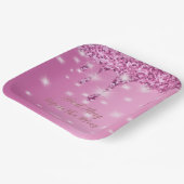 Assiettes En Carton Élégante Parties scintillant rose chaud Bacheloret (Angulaire)