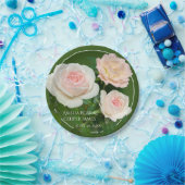 Assiettes En Carton Elégante pêche rose rose rose rose rose rose rose (Fête)