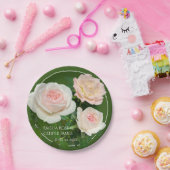 Assiettes En Carton Elégante pêche rose rose rose rose rose rose rose (Fête)