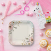 Assiettes En Carton Élégante Plaque Art Décor Abstraite (Fête)