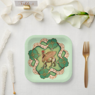 Assiettes En Carton Élégante plaque de papier Lamassu