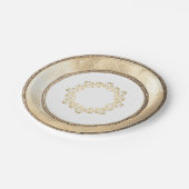 Assiettes En Carton Élégante plaque en papier moulé or broyé (Angle)