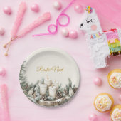 Assiettes En Carton Élégante plaque en papier Noël rustique (Fête)