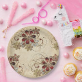 Assiettes En Carton Élégante plaque en papier Poinsettia de Noël (Fête)