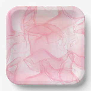 Assiettes En Carton Élégante plaque papier Carré à huile or