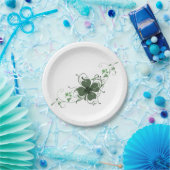 Assiettes En Carton Élégante plaque Shamrock en papier (Fête)